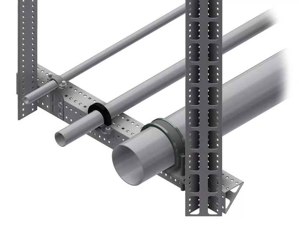 Опорно-подвесная система трубопроводов